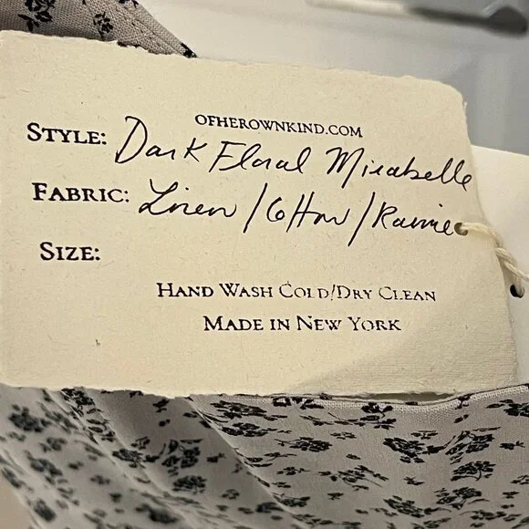 NWT Of Her Own Kind Dark Floral Mist Mirabelle Corset Maxi Dress Size L - Picture 7 of 7